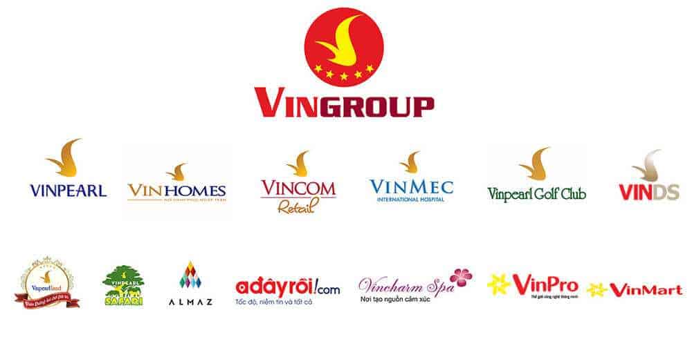 thương hiệu của tập đoàn vin group